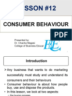 Lesson 11 - Consumer Behaviour