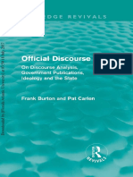 Official Discourse (Routledge Revivals)