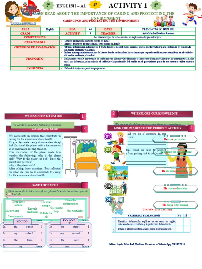 ACTIVITY 1 - SEMANA 1 de Inglés Basico | PDF | Economy And The ...
