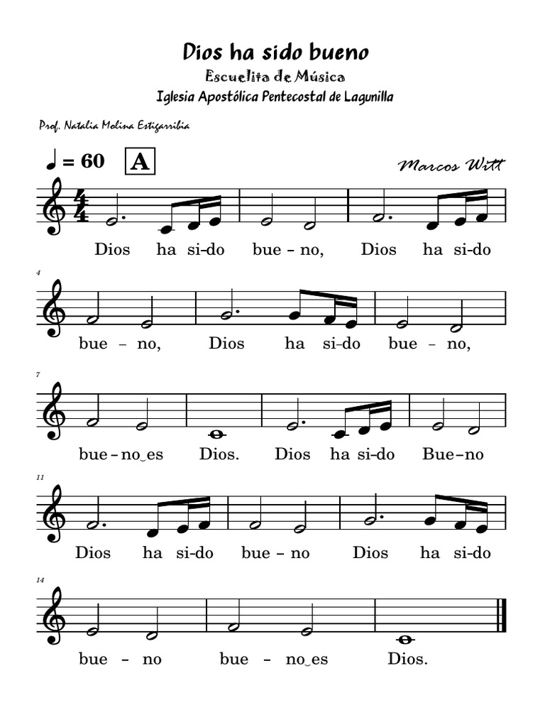 Dios ha sido bueno en la música | PDF