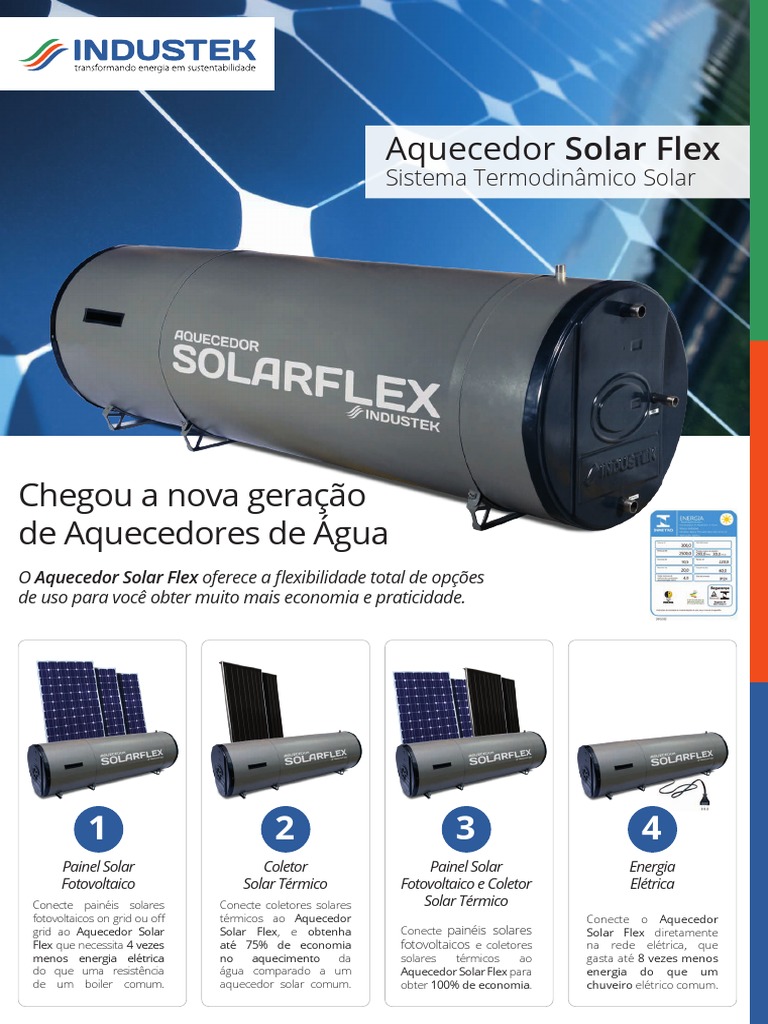 Aquecedor Solar Flex: Eficiência e Economia | PDF | Energia solar ...
