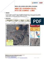 Reporte Preliminar N.º 1656 23ago2023 Derrumbe de Vivienda en El Distrito de Comas Lima