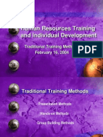 Traditional Training Methods