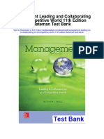 Management Leading and Collaborating in A Competitive World 11th Edition Bateman Test Bank