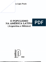 PRADO, Maria Lygia. O Populismo Na América Latina (Coleção Tudo É História #4)