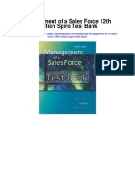 Management of A Sales Force 12th Edition Spiro Test Bank