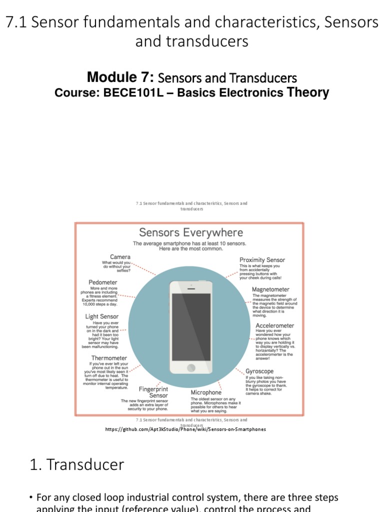 Sensor fundamentals and characteristics, Sensors and transducers PDF Sensor Electrical