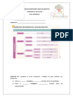 Atividade de Português - Grau de Adjetivos 4º ANO