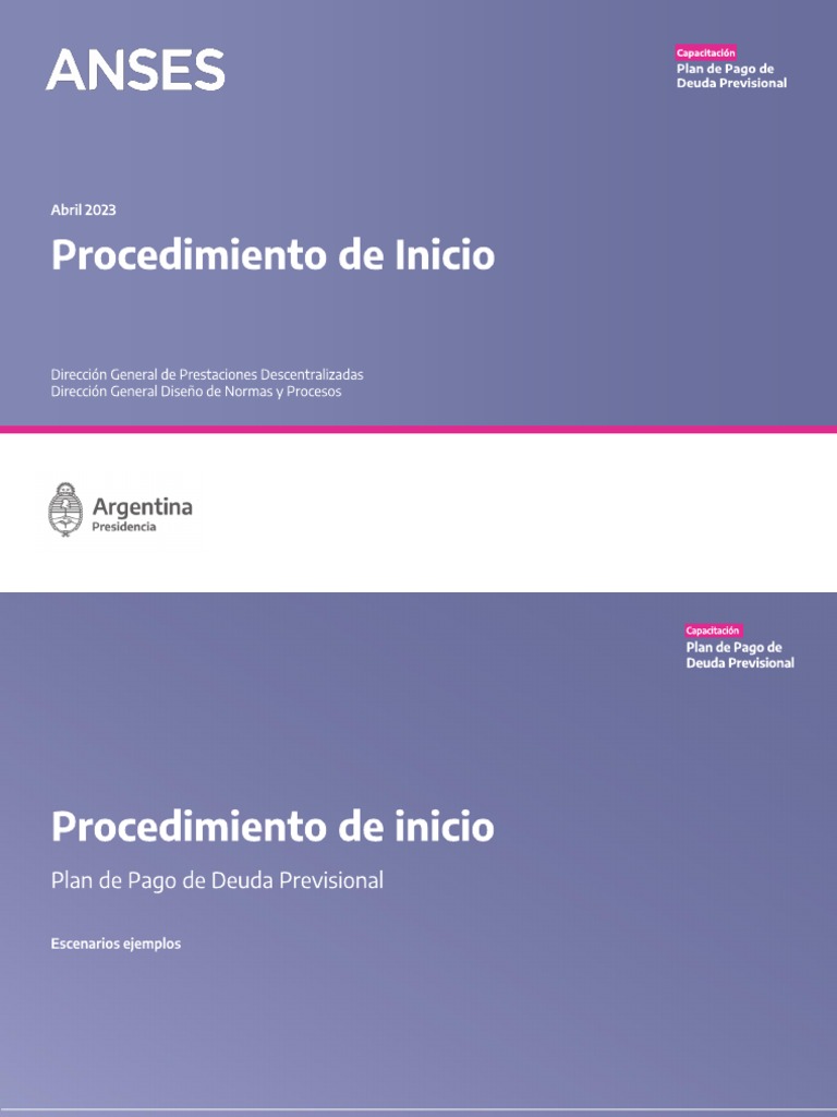 Manual Operario Anses. Procedimiento de Inicio | PDF