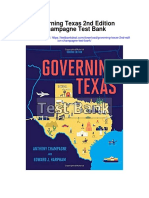 Governing Texas 2nd Edition Champagne Test Bank
