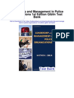 Leadership and Management in Police Organizations 1st Edition Giblin Test Bank