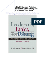 Leadership Ethics and Policing Challenges For The 21st Century 2nd Edition Meese Test Bank