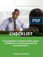 14 Questions Importantes Pour Améliorer Son Processus de Recrutement.