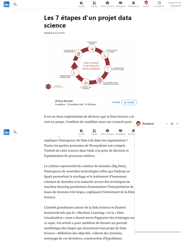 7 étapes clés d'un projet Data Science | PDF | Apprentissage ...