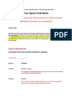 Sport Club Bylaw Sample