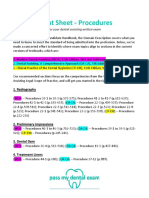 Cheat Sheet 26 Procedures PDF 13th Mda 5th Da Ca 12th CP DH