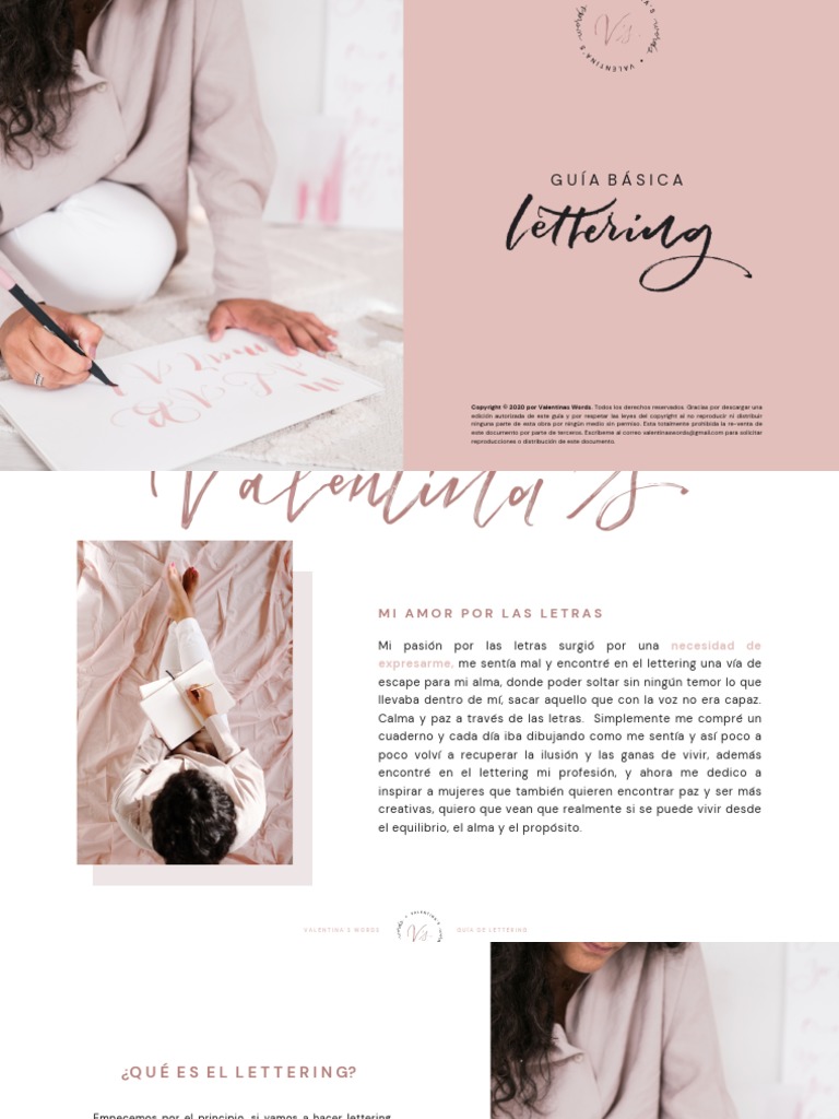 XNB9HzwrTpOwAiWWa2D2 Guia Lettering | PDF | Derechos de autor | Handedness