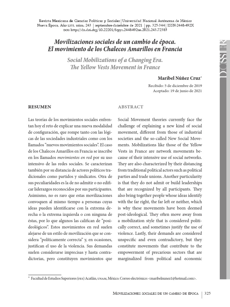 Movilizaciones Sociales de Un Cambio de