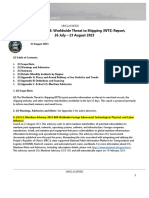 U.S. Navy Office of Naval Intelligence Worldwide Threat To Shipping (WTS) Report, 26 July - 23 August 2023