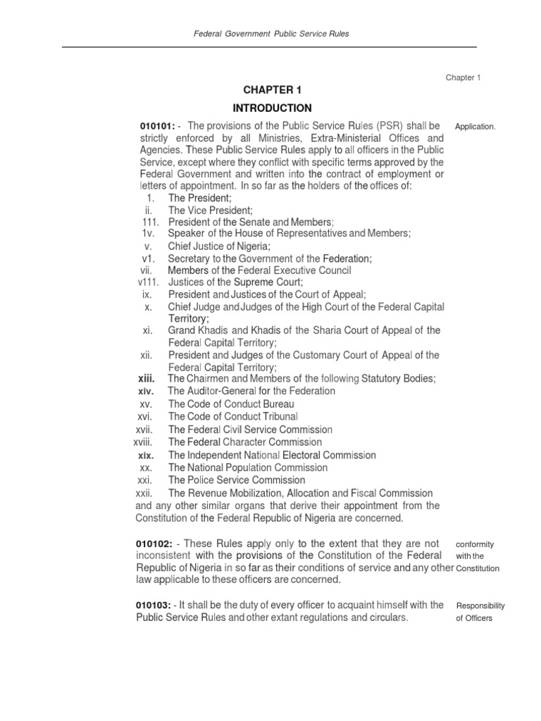 Federal Public Service Rules Overview | PDF | Civil Service | Federal ...