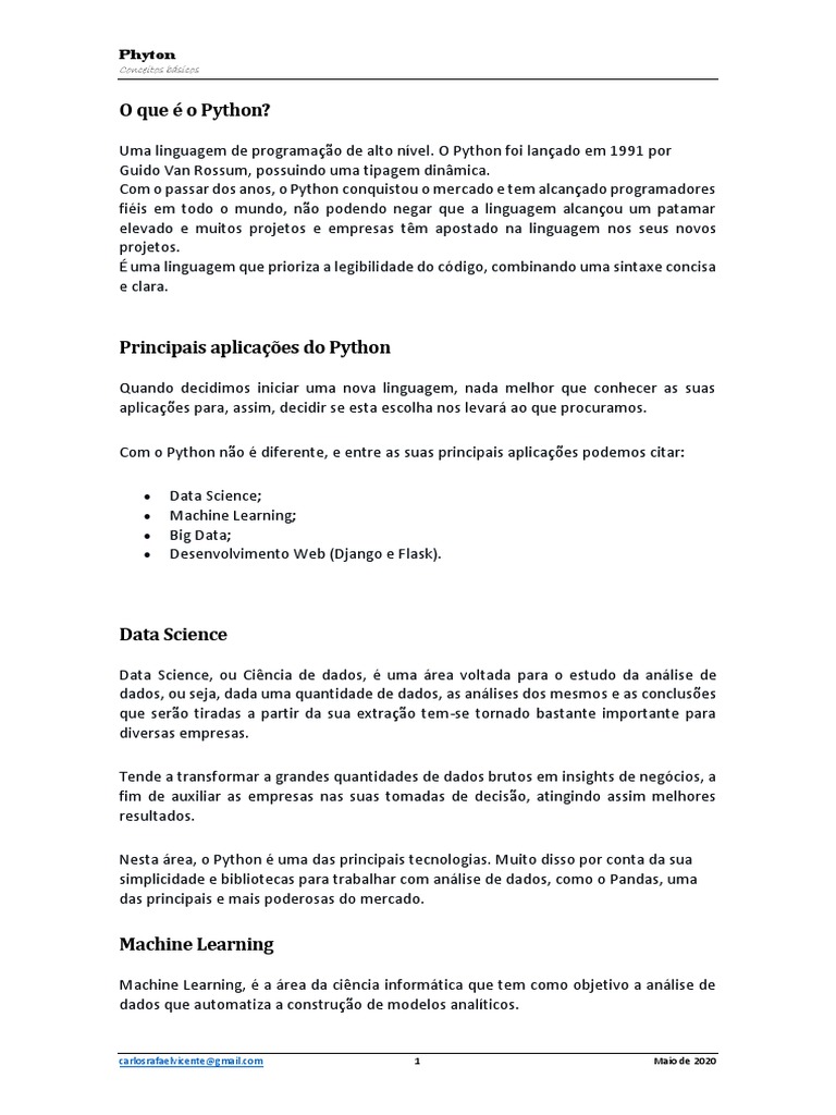 Introdução ao Python para Iniciantes | PDF | Big Data | Python ...