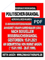 SPD-Missbrauchsskandal - Annegret Kramp-Karrenbauer (CDU) Ist Nach Sexuellem Missbrauchsskandal Am 15.01.2021 Gestorben.