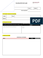 Formato de Planeación para Primer Ciclo