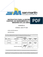 ADO-ITT-003 Entrega y Control de Herramientas y Eqp