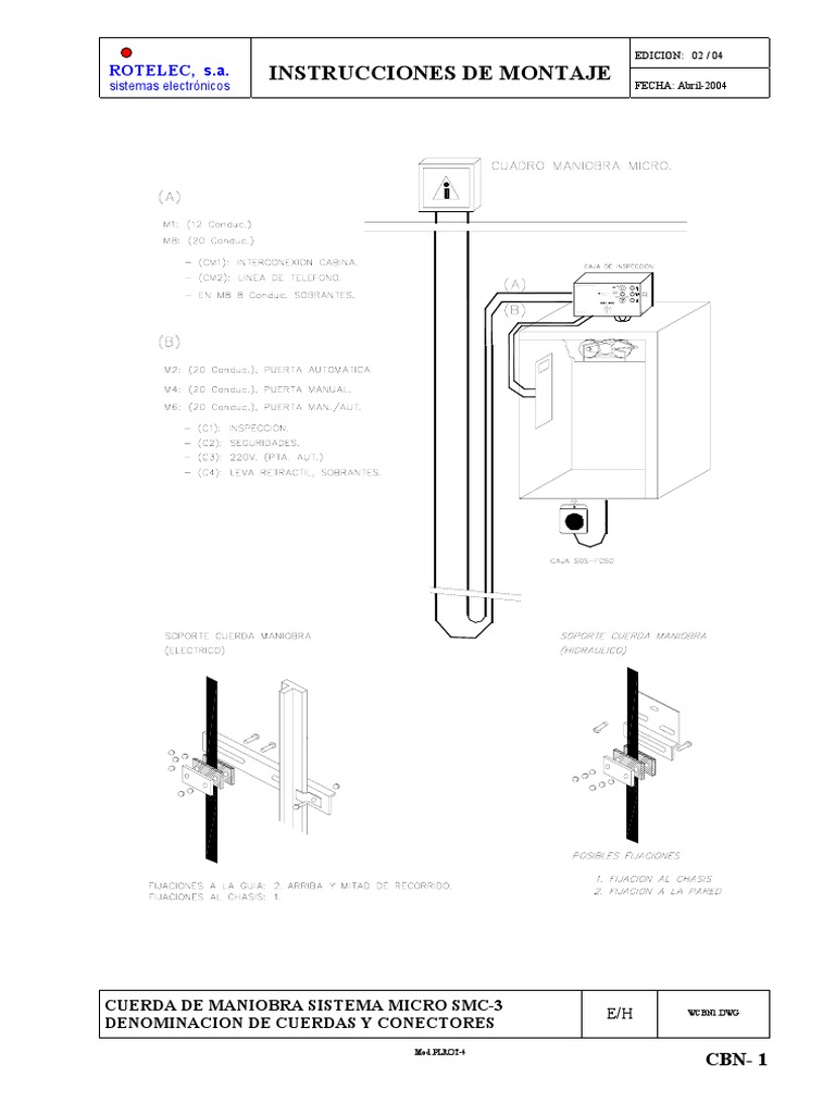 Instrucciones de Montaje CBN-1 a CBN-10 | PDF | Ascensor | Bienes ...
