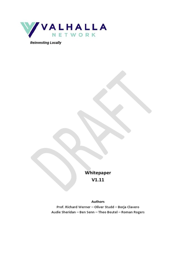 Valhalla Network Whitepaper v1.11 | PDF | Banks | Governance