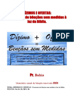 Tema Dizimos e Ofertas Apostila