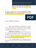 Modelo Simples de Pedido de Cumprimento de Sentença Obrigação de