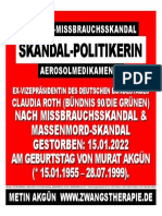 Skandal-Politikerin - Claudia Roth (Bündnis 90/die Grünen) Ist Am 15.01.2022 Gestorben.