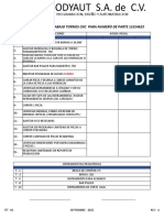 Instrucciones de Trabajo Tornos CNC para Numero de Parte 11014623