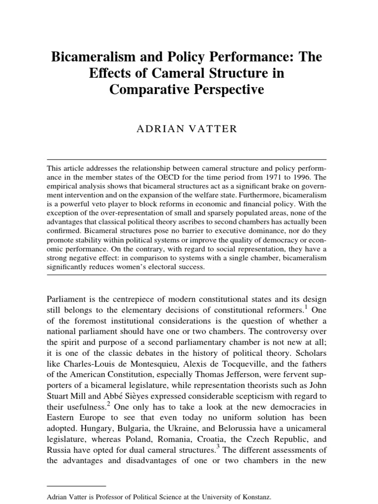 Bicameralism is a constitutional principle image