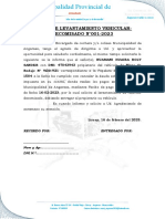 Acta de Levantamiento N°001-2023