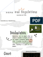 Rules and Regulations Badminton