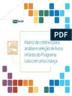 Matriz de Criterios para Analise e Selecao de Livros Infantis Do Programa Leia Com Uma Crianca 2022