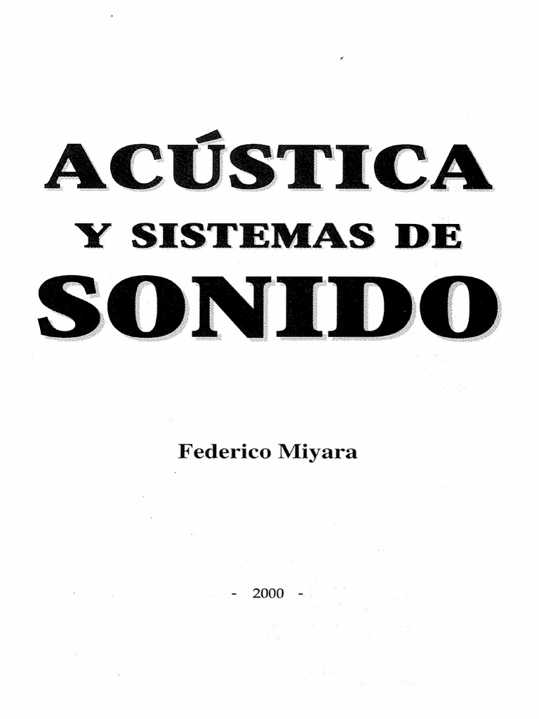 Acustica y Sistemas de Sonido | PDF