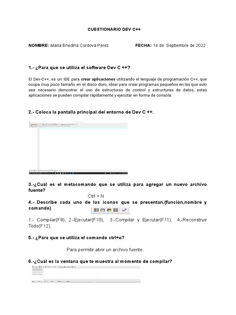 Introducción a Dev C++ y Programación C++ | PDF | C ++ | Objeto ...