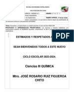 Actividades-Ciencias III QUÍMICA Del 28 de Ago. Al 1 de Sep. - JRRF