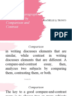 Patterns of Paragraph Development by COMPARISON and CONTRAST