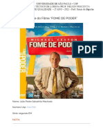Análise Do Filme "FOME de PODER" - Documentos Google Original