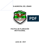 Politica de Planeación Institucional