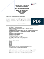 Carta Descriptiva Anatomia y Fisiología I Ciclo 2023