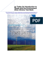 Meteorology Today An Introduction To Weather Climate and The Environment 2nd Edition Ahrens Test Bank