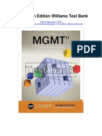MGMT 11th Edition Williams Test Bank