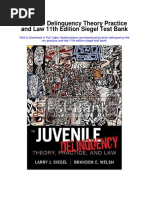 Juvenile Delinquency Theory Practice and Law 11th Edition Siegel Test Bank
