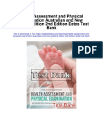 Health Assessment and Physical Examination Australian and New Zealand Edition 2nd Edition Estes Test Bank