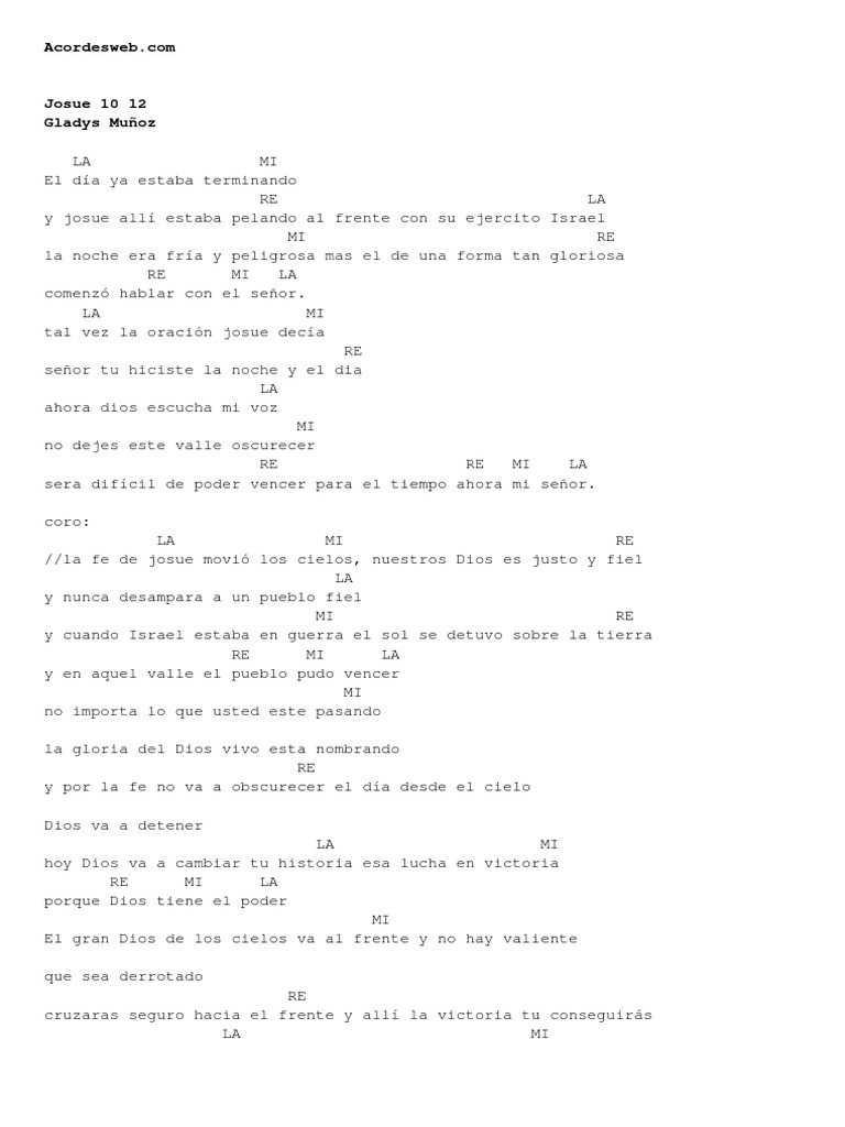 josue 1 9 gladys muñoz letra